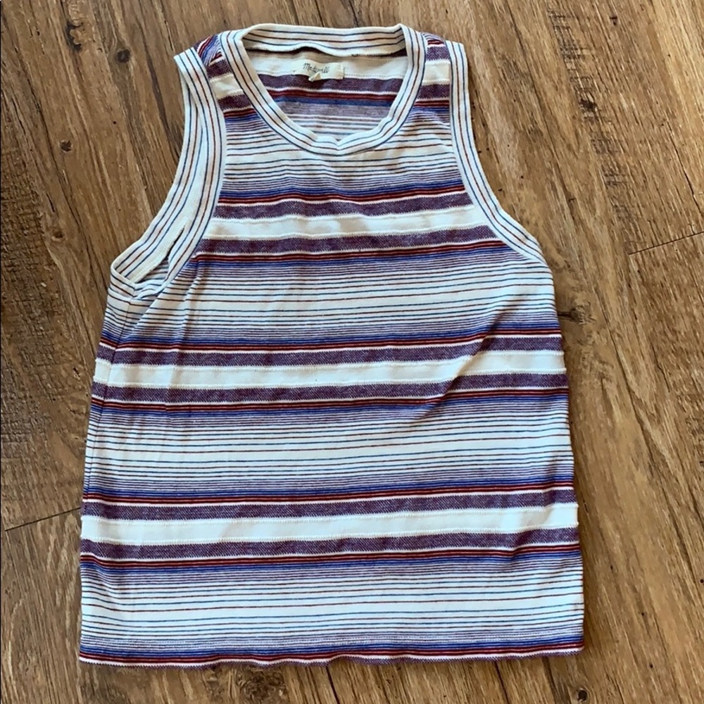 Madewell 70s style striped tank